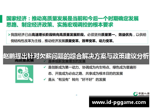 赵鹏提出针对欠薪问题的综合解决方案与政策建议分析